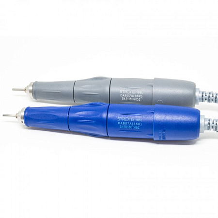 Saeshin STRONG 90N 105L - зуботехнический щеточный микромотор с наконечником 105L и педалью включения–выключения, в коробке, 35000 об/мин